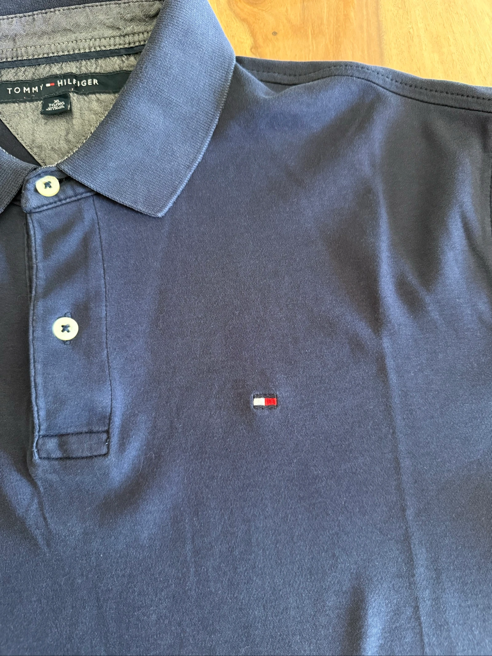 Tommy Hilfiger herenpoloshirt XL – Marineblauw – 100% katoen – Zeer goede staat – photo 6